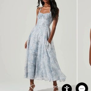 MARIELLA FLORAL HALTER MIDI DRESS - ASTR the Label